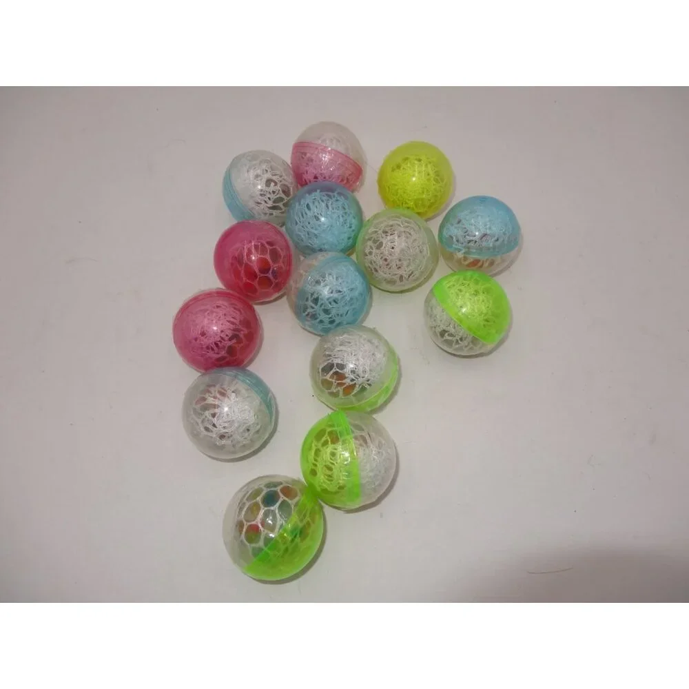 Rainbow‎ Squeeze Ball Mesh Grape Squeeze Ball Sensory  Elastic Stress Balls x 14